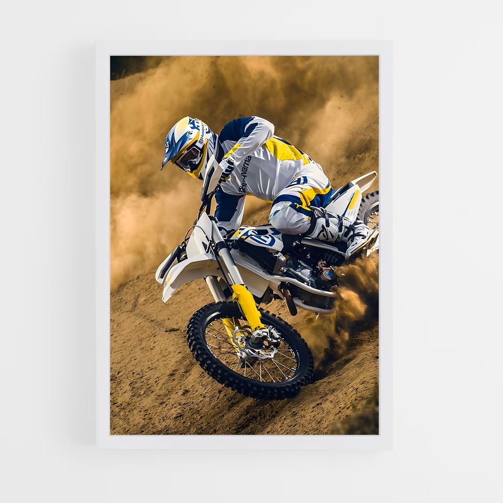moto-cross-11 cadre Blanc
