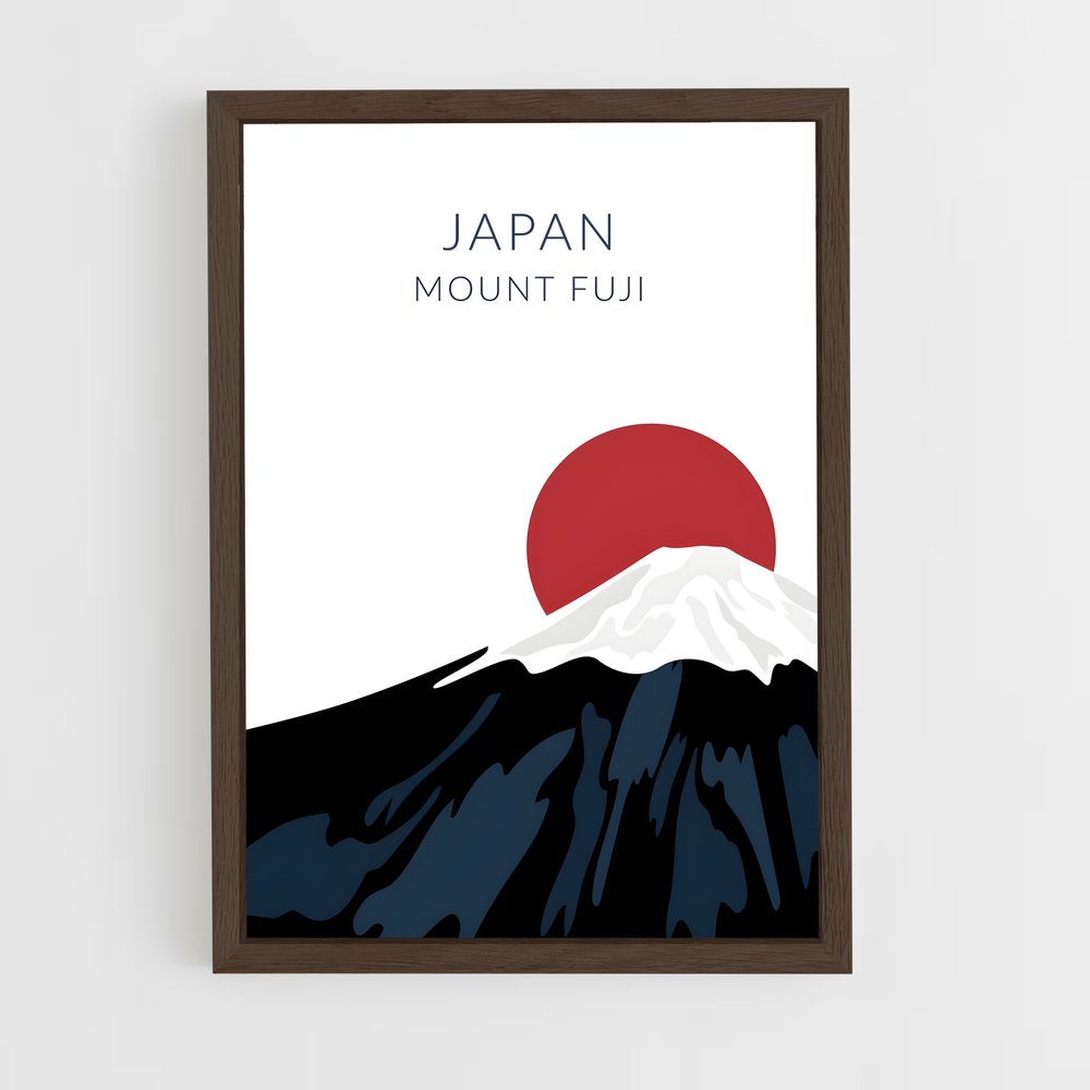 mount-fuji-3 cadre Bois foncé