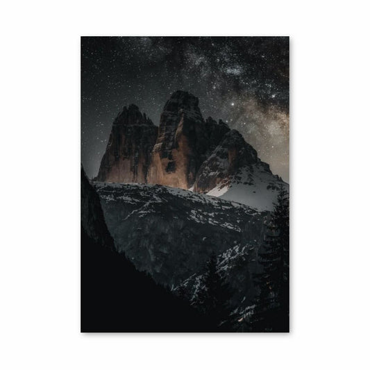 Starry Night Mountain Poster