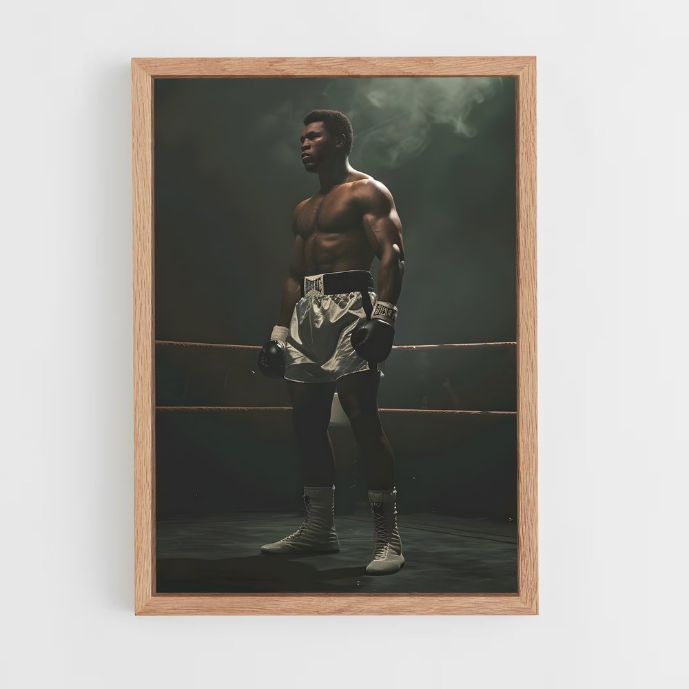 muhammad-ali-6 cadre Bois clair