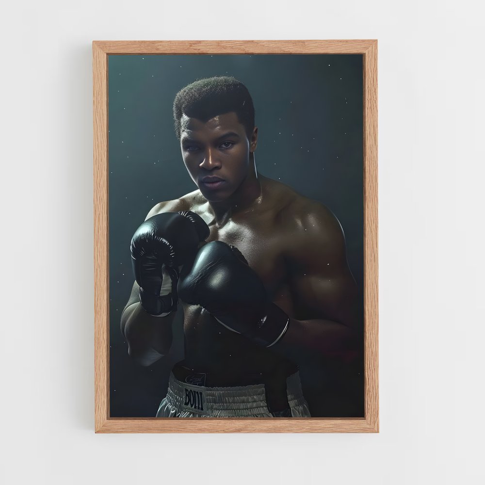 muhammad-ali-8 cadre Bois clair