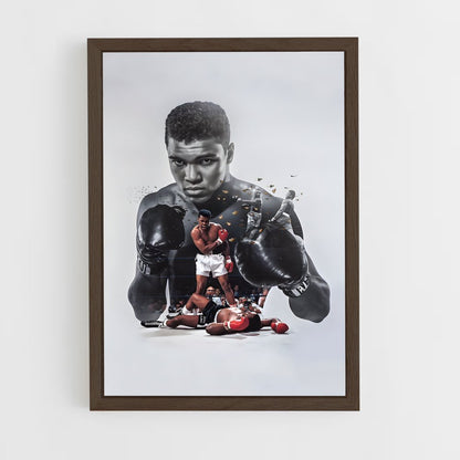 muhammad-ali-9 cadre Bois foncé