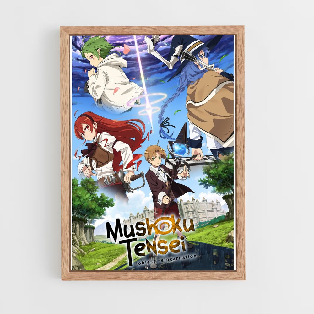 mushoku-tensei-1 cadre Bois clair