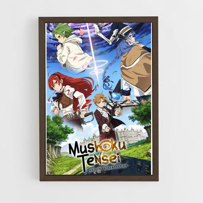 mushoku-tensei-1 cadre Bois foncé
