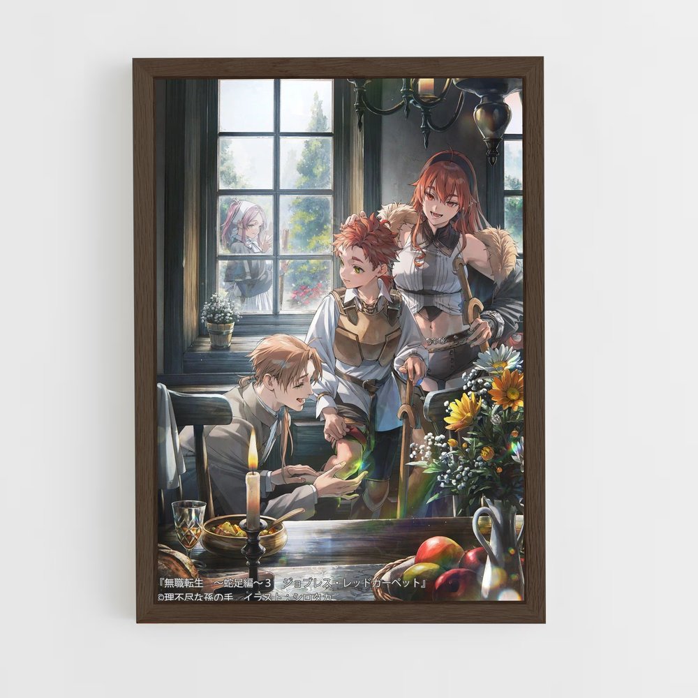 mushoku-tensei-10 cadre Bois foncé