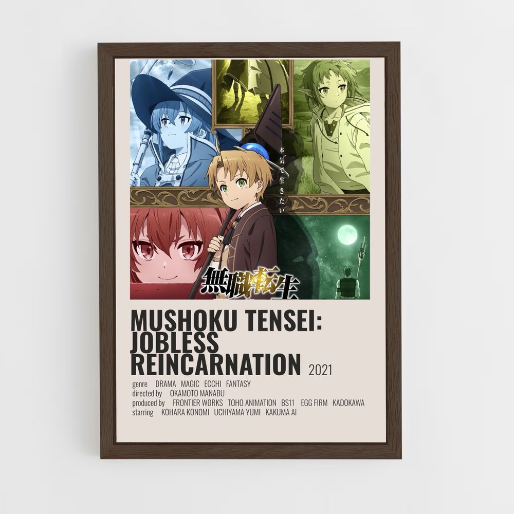 mushoku-tensei-3 cadre Bois foncé