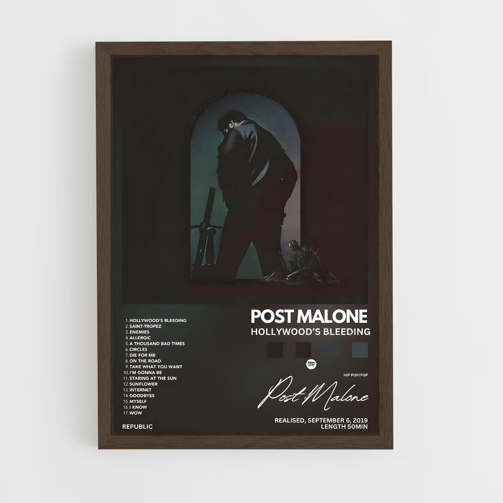 music-albums-20 cadre Bois foncé
