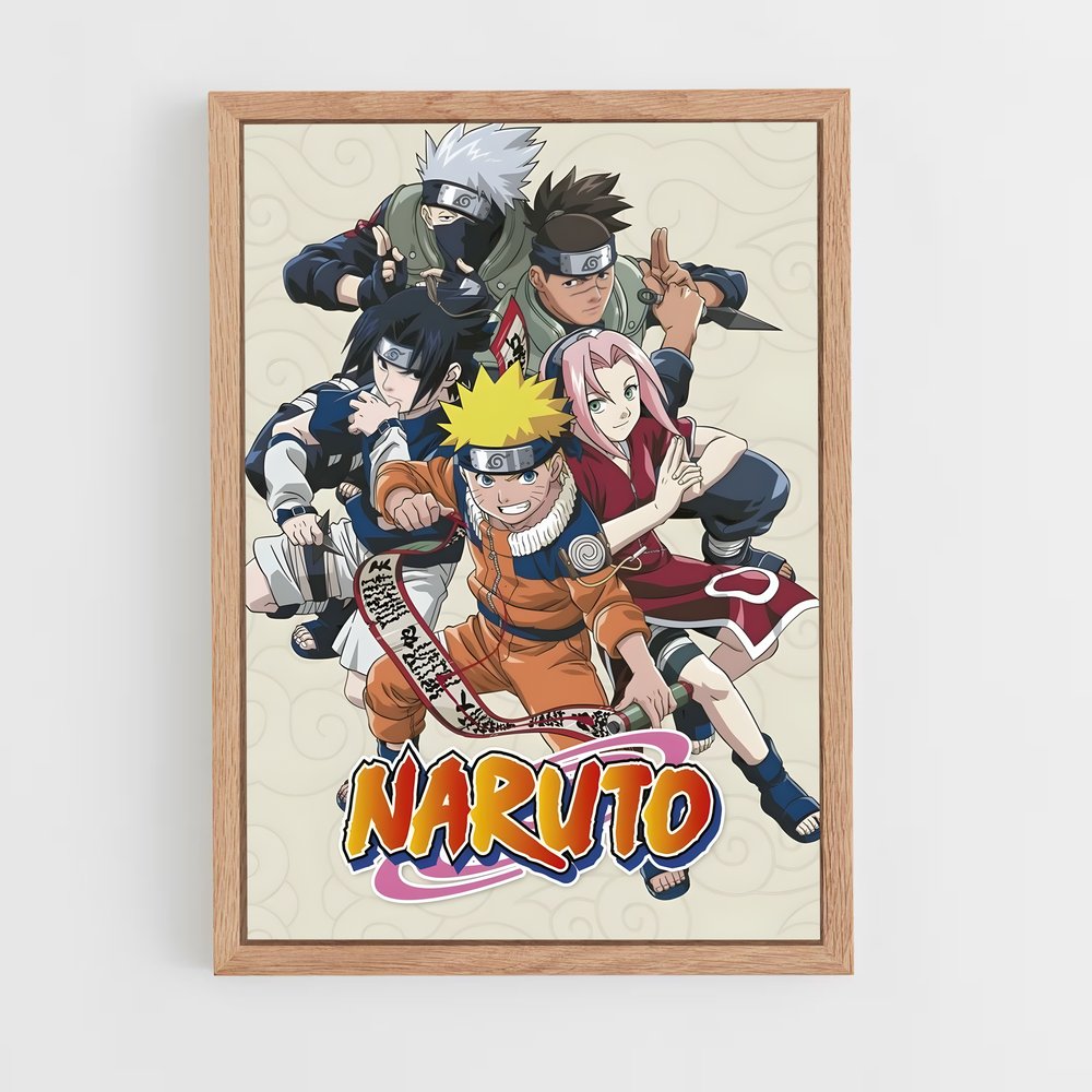 naruto-17 cadre Bois clair