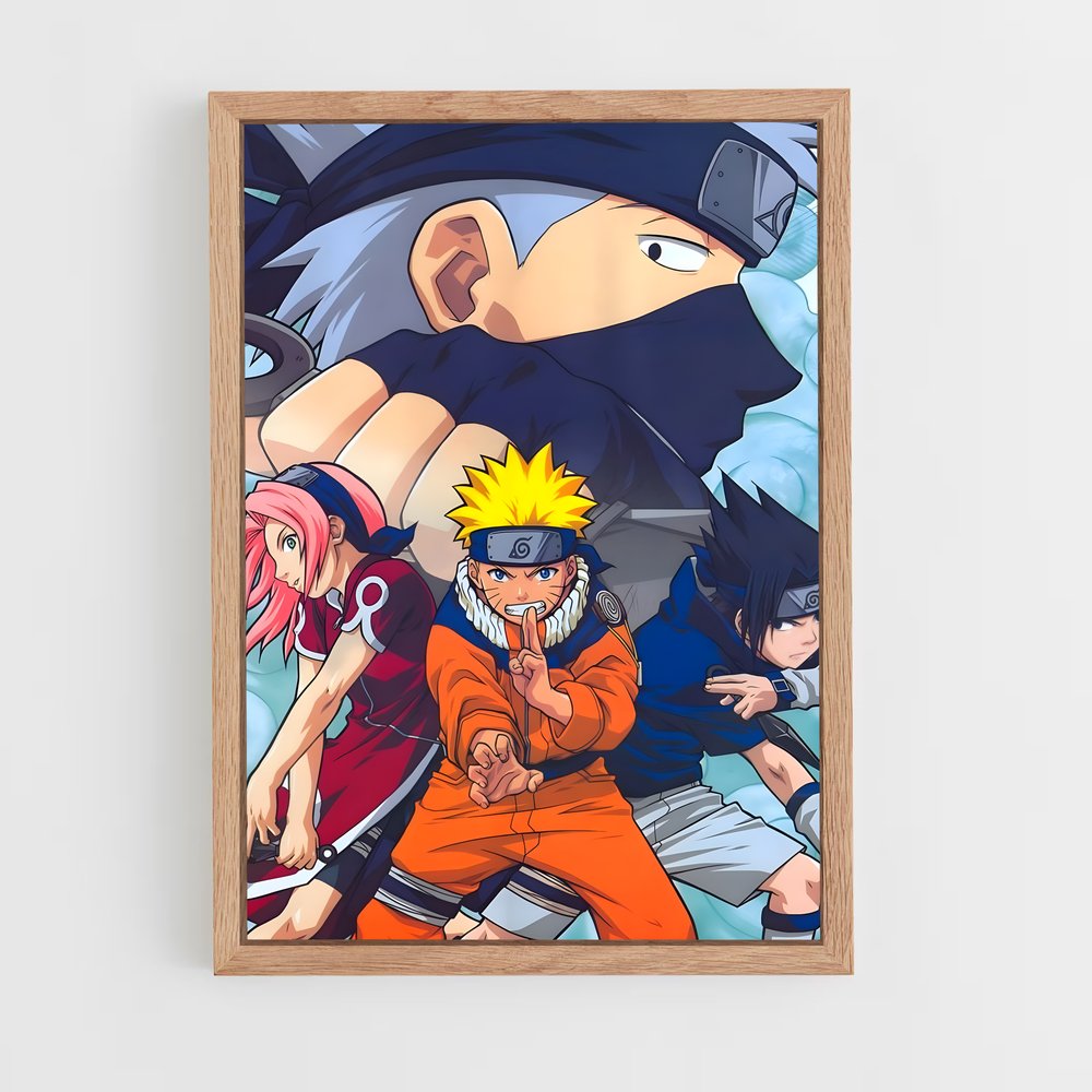 naruto-8 cadre Bois clair