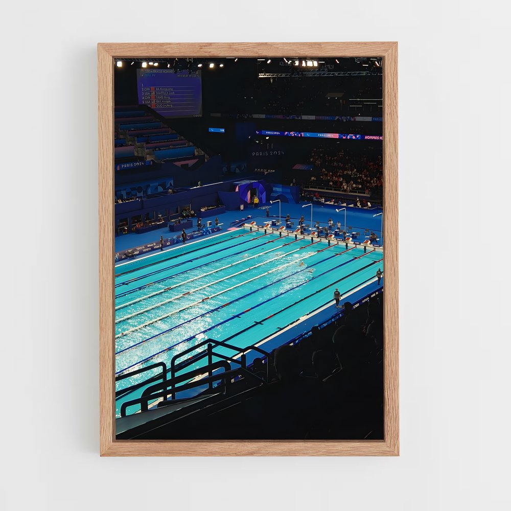 natation-1 cadre Bois clair