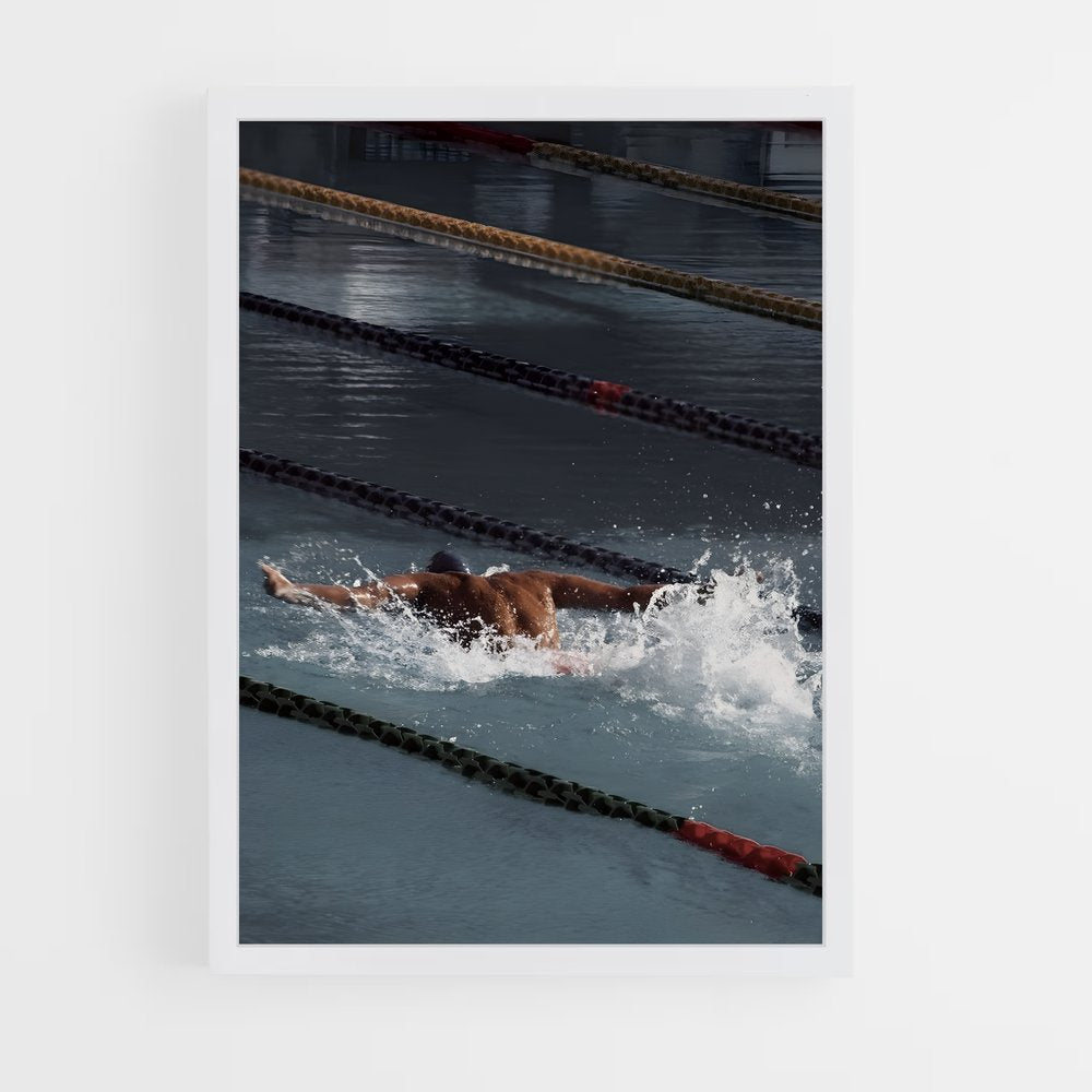natation-6 cadre Blanc