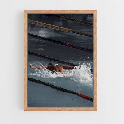 natation-6 cadre Bois clair