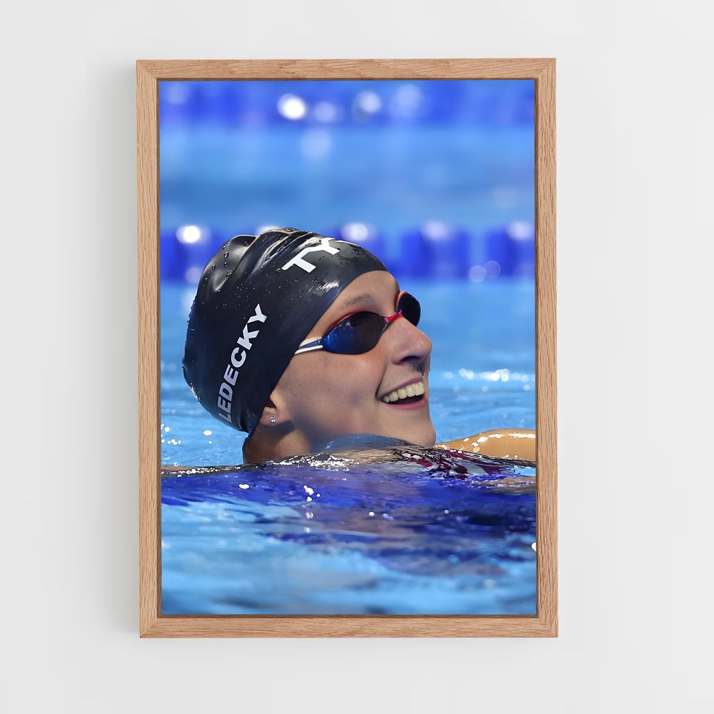 natation-9 cadre Bois clair
