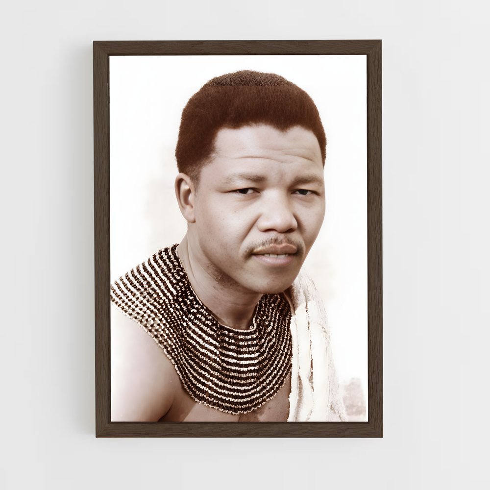 nelson-mandela-2 cadre Bois foncé