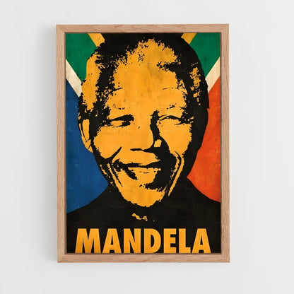 nelson-mandela-5 cadre Bois clair