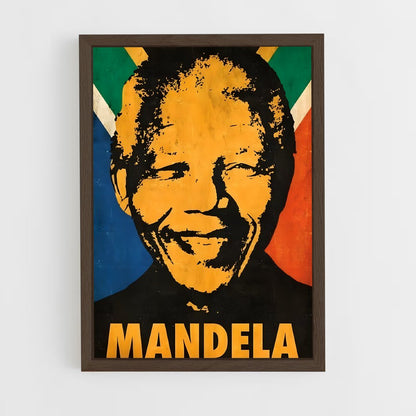 nelson-mandela-5 cadre Bois foncé
