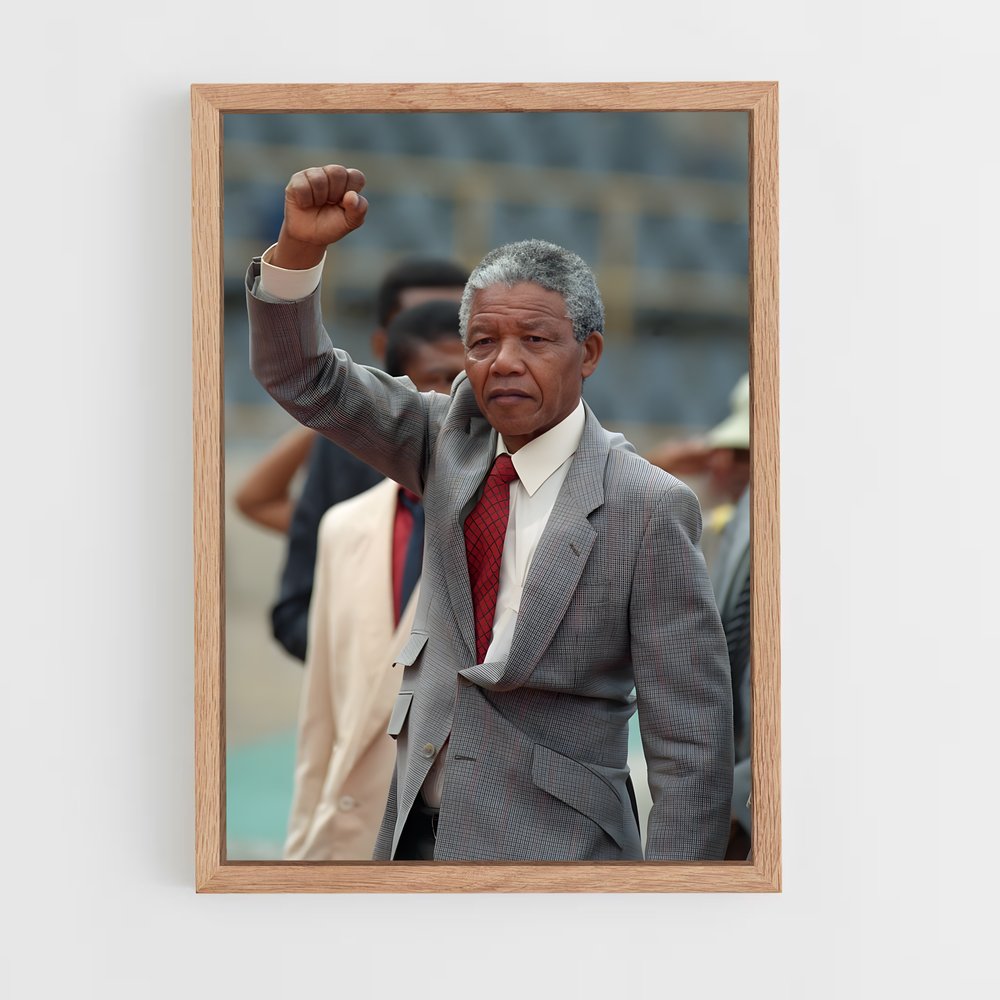 nelson-mandela-6 cadre Bois clair