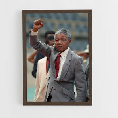 nelson-mandela-6 cadre Bois foncé
