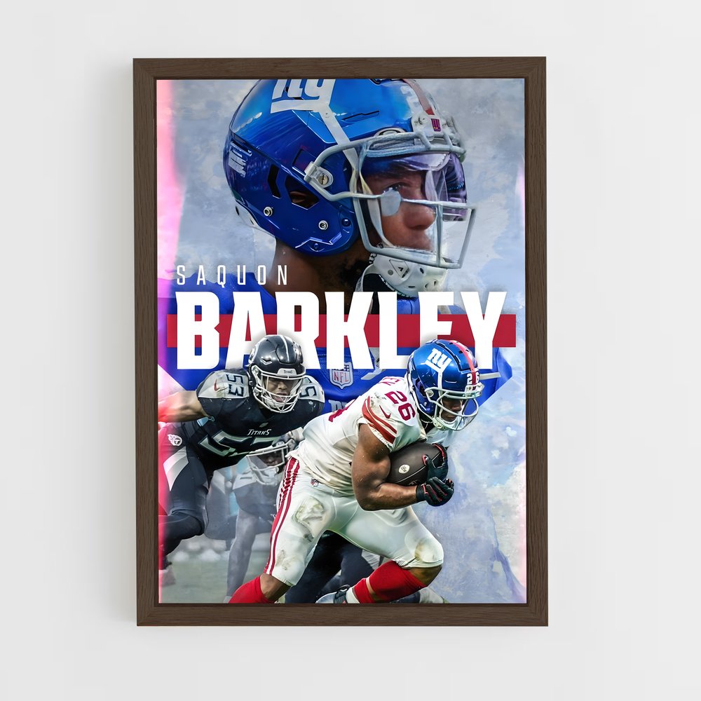 new-york-giants-10 cadre Bois foncé