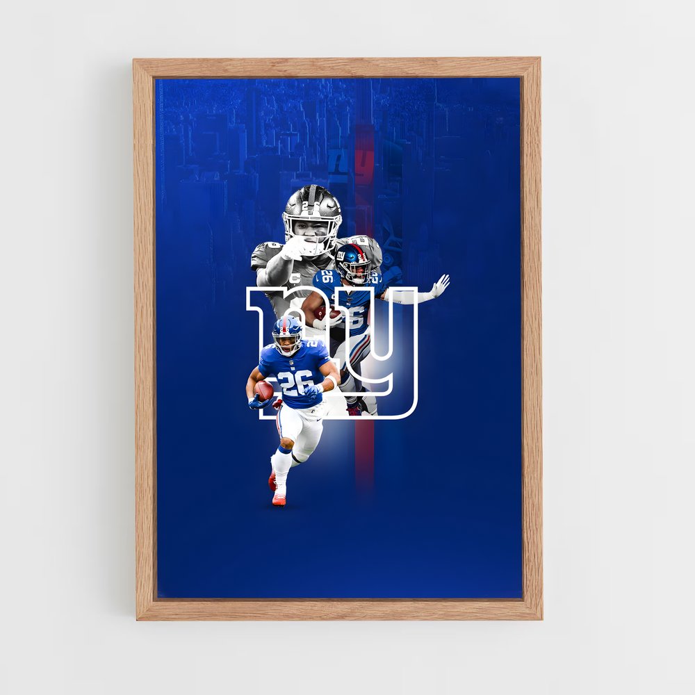 new-york-giants-11 cadre Bois clair