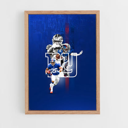 new-york-giants-11 cadre Bois clair