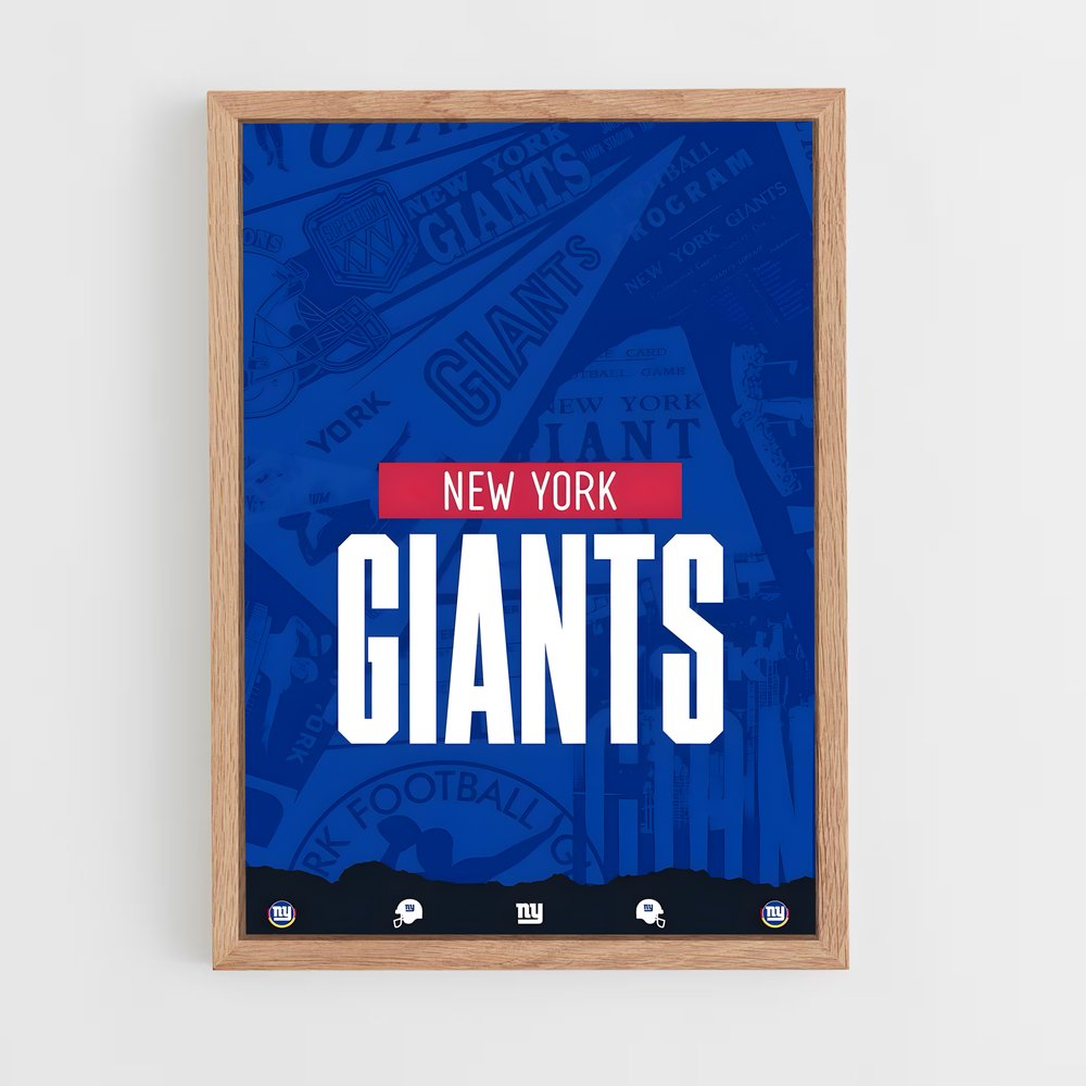 new-york-giants-13 cadre Bois clair