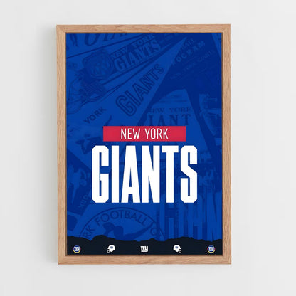 new-york-giants-13 cadre Bois clair