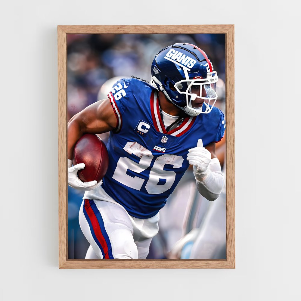new-york-giants-5 cadre Bois clair
