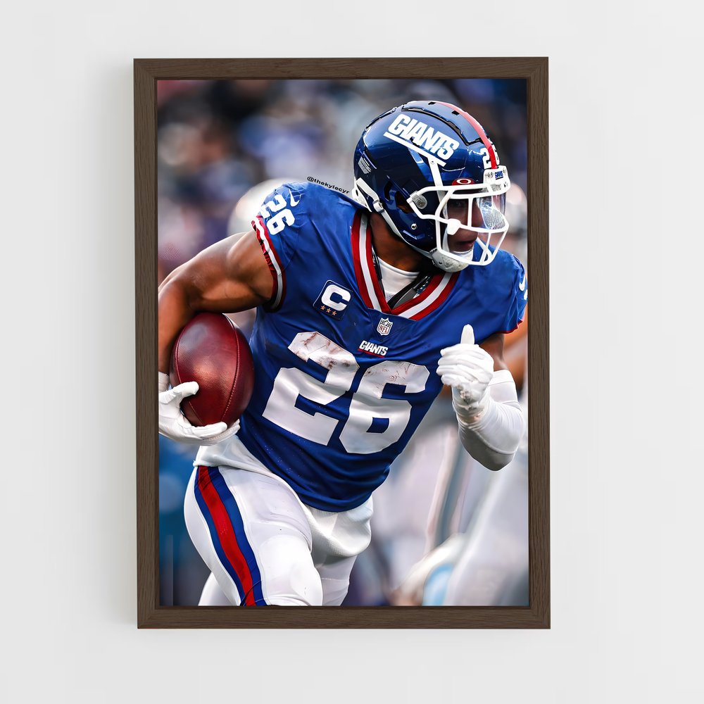 new-york-giants-5 cadre Bois foncé