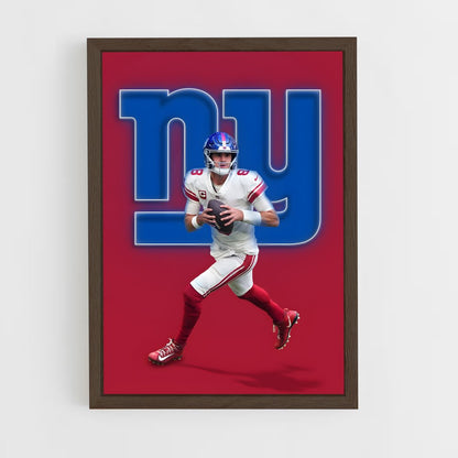 new-york-giants-8 cadre Bois foncé