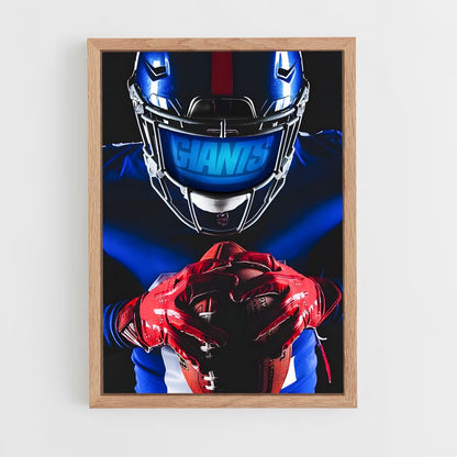 new-york-giants-9 cadre Bois clair