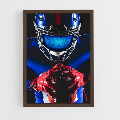 new-york-giants-9 cadre Bois foncé