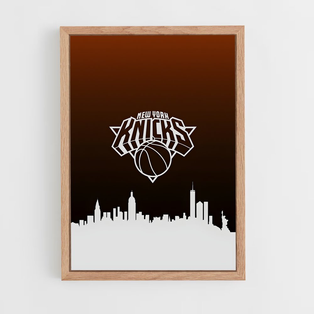 new-york-knicks-20 cadre Bois clair
