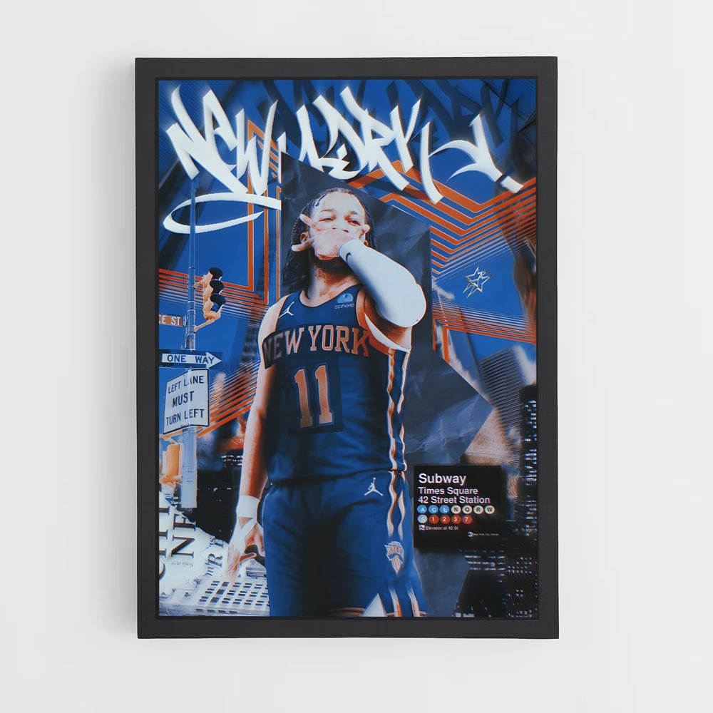 new-york-knicks-24 cadre Noir