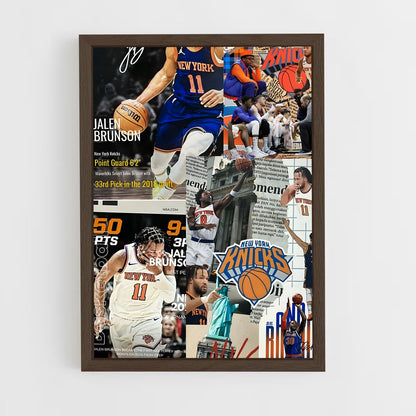 new-york-knicks-7 cadre Bois foncé