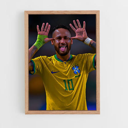 neymar-2 cadre Bois clair