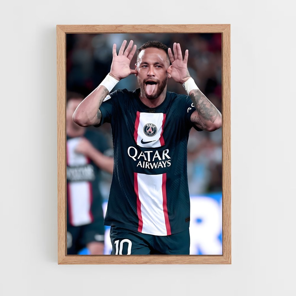 neymar-3 cadre Bois clair