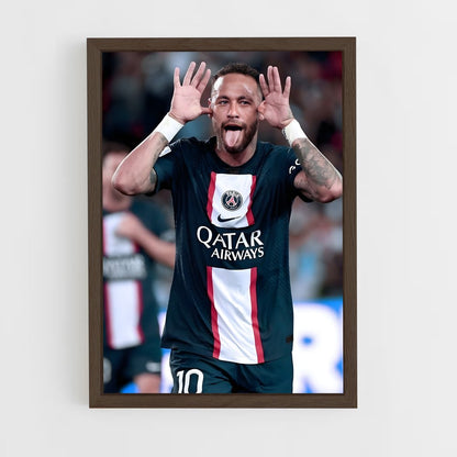 neymar-3 cadre Bois foncé