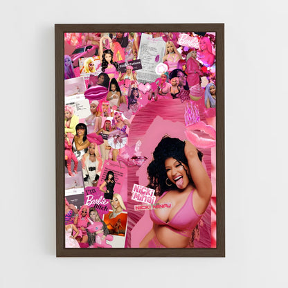 nicky-minaj-3 cadre Bois foncé