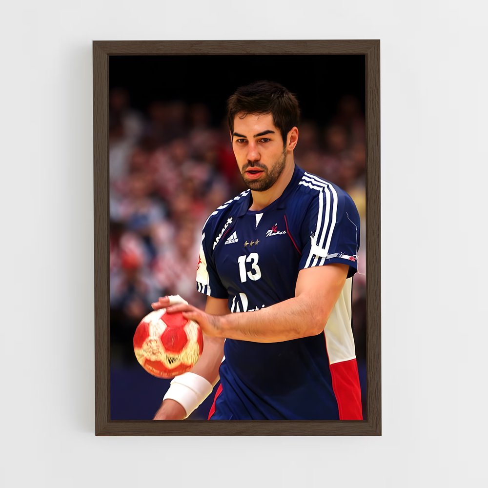 nikola-karabatic-1 cadre Bois foncé