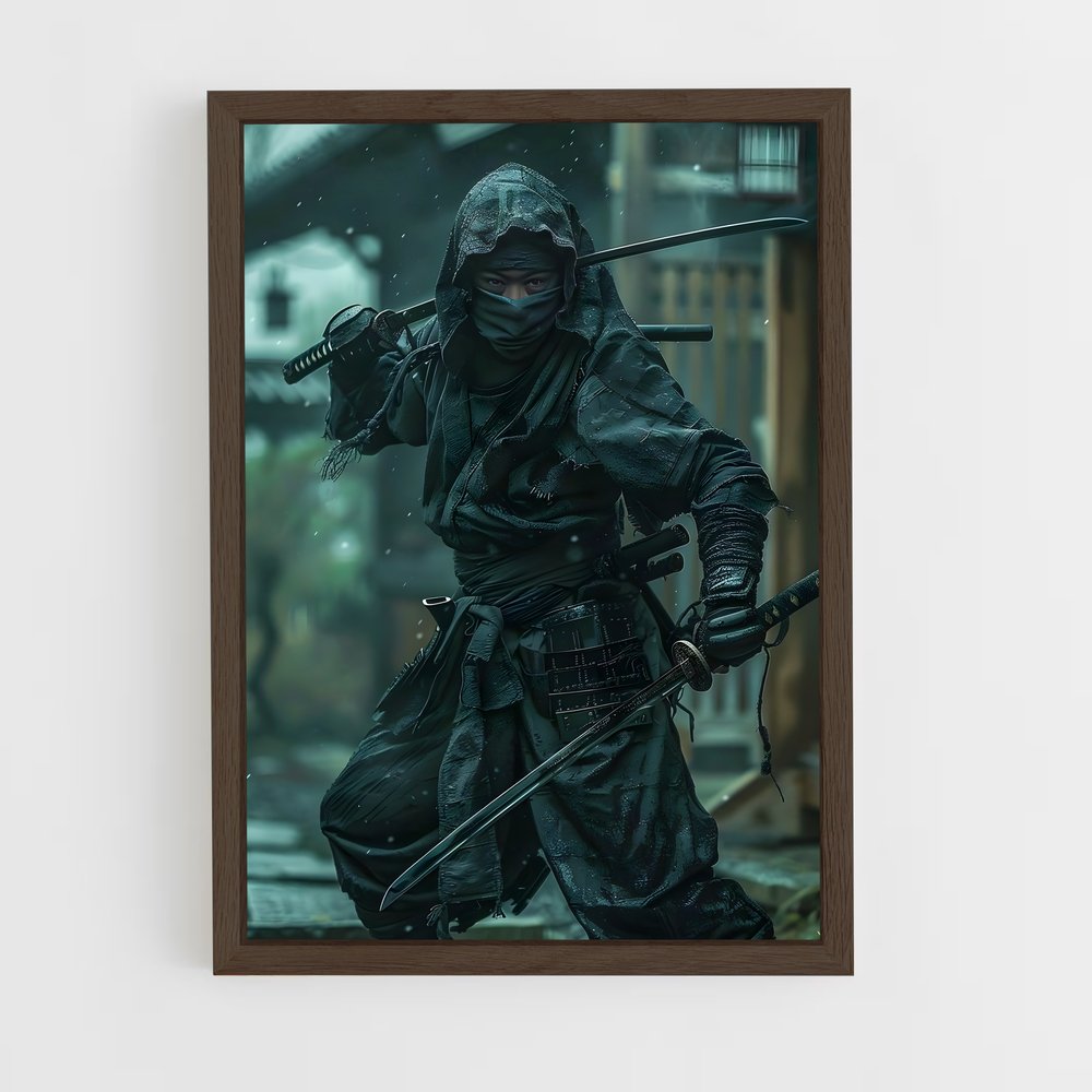 ninja-6 cadre Bois foncé