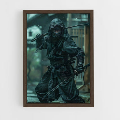 ninja-6 cadre Bois foncé