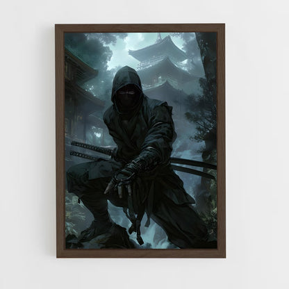 ninja-9 cadre Bois foncé