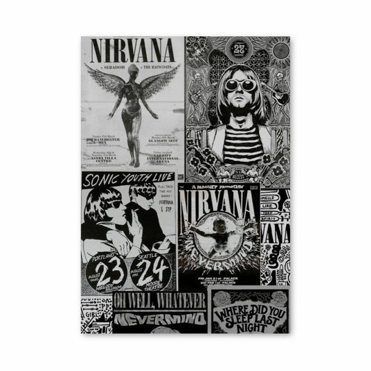 Affiche Nirvana Noir et Blanc