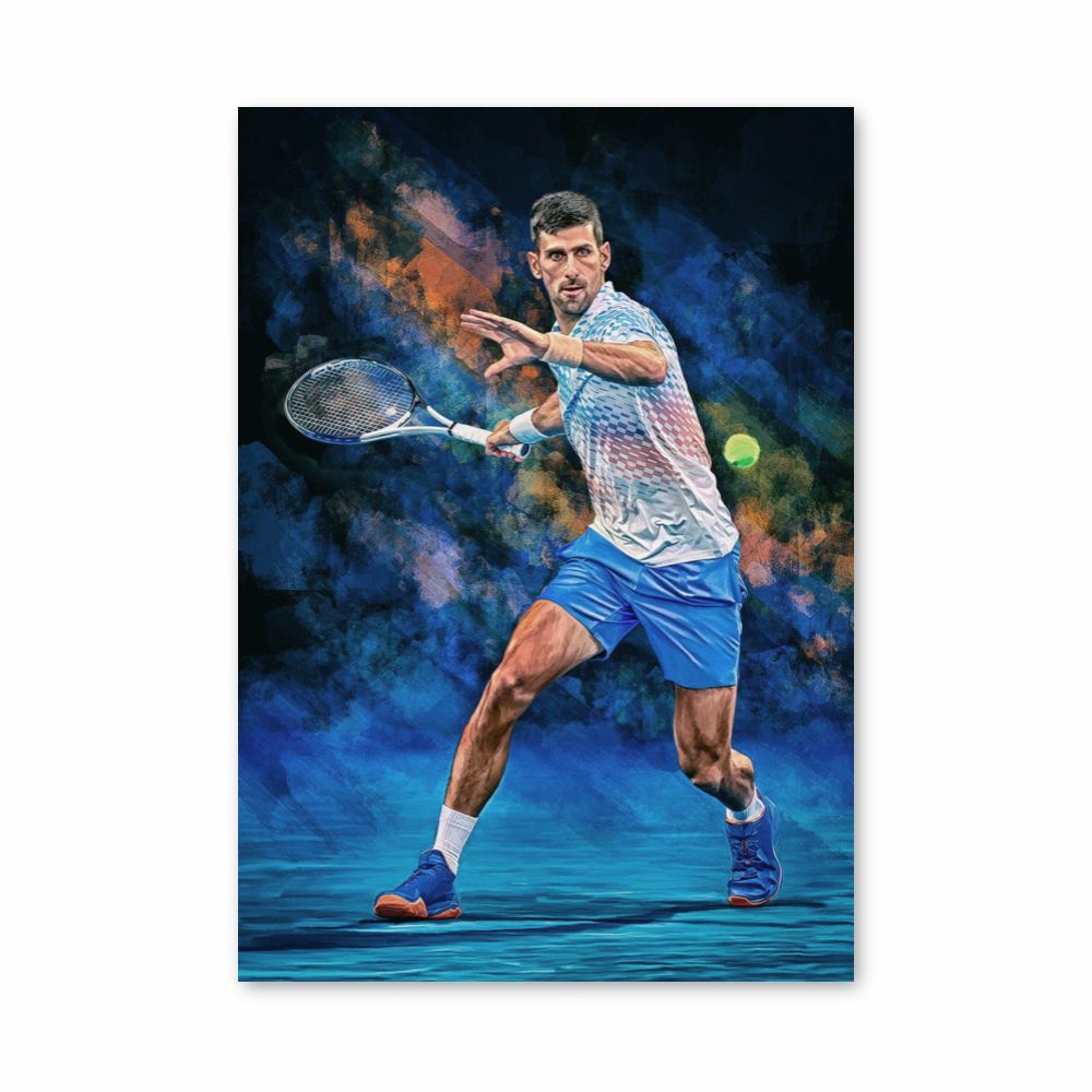 Novak Djokovic Tennis Poster