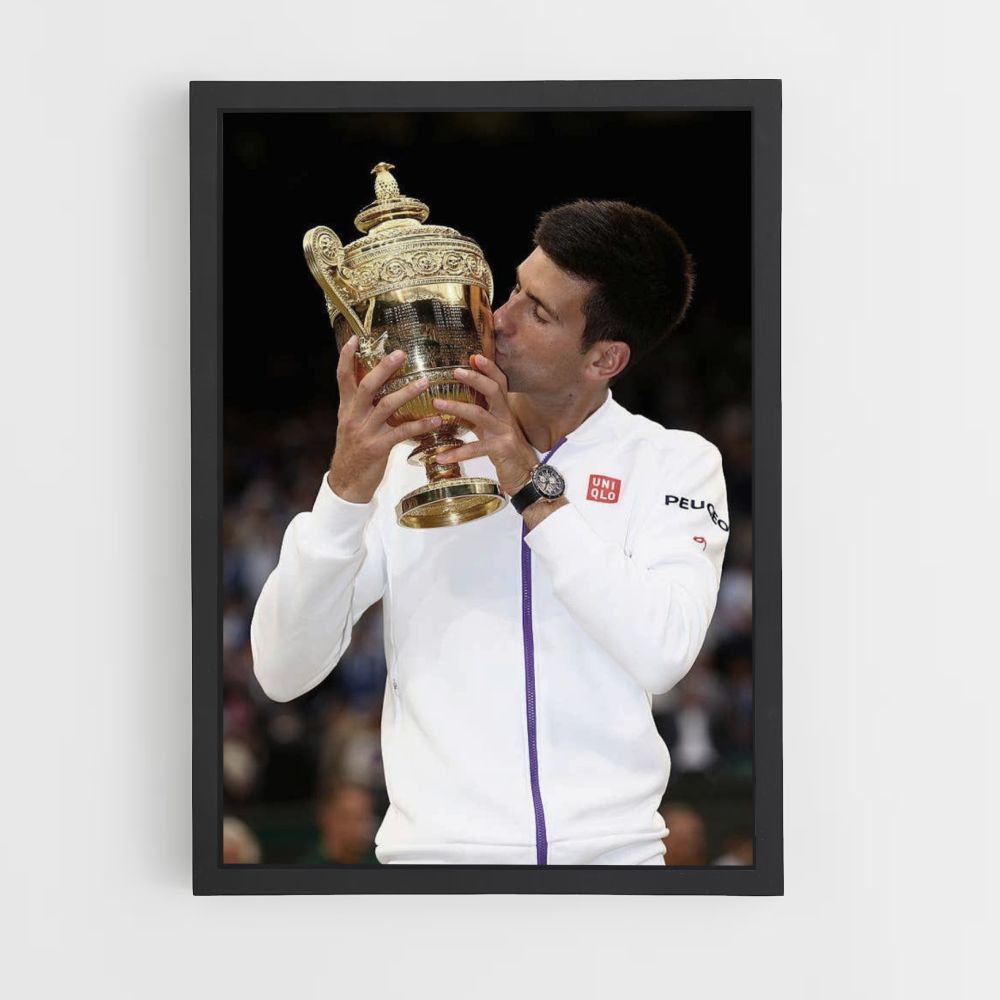 Affiche overwinning Novak Djokovic