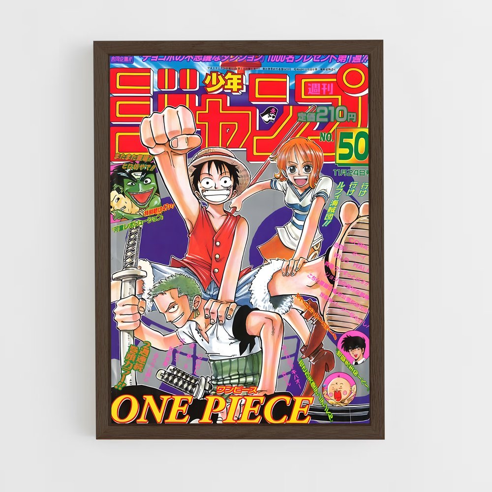 one-piece-1 cadre Bois foncé
