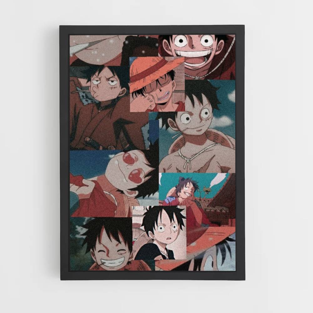 Luffy Collage Poster