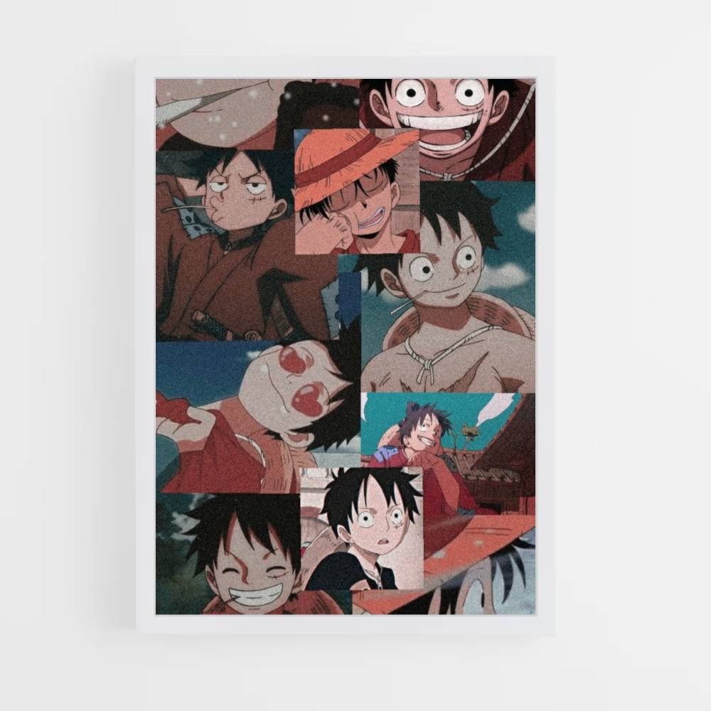 Luffy Collage Poster