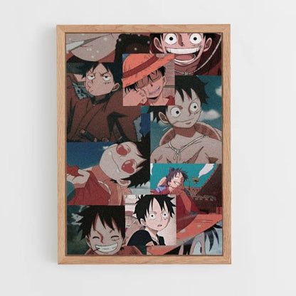 Luffy Collage Poster